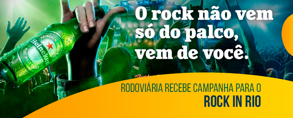 Rodoviária recebe campanha para o Rock in Rio