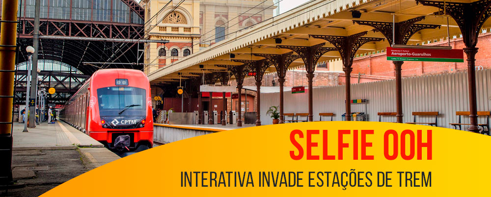 Selfie OOH interativa invade estações de trem