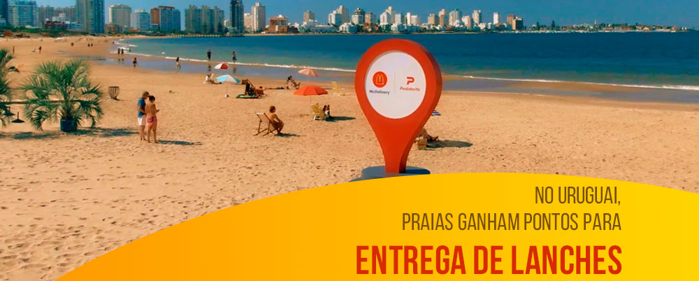No Uruguai, praias ganham pontos para entrega de lanches