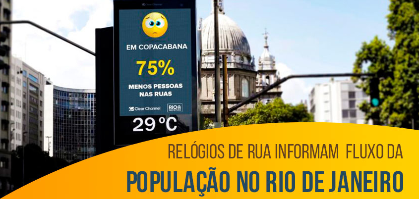 Relógios de rua informam fluxo da população no Rio de Janeiro