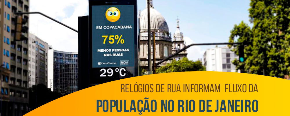 Relógios de rua informam fluxo da população no Rio de Janeiro