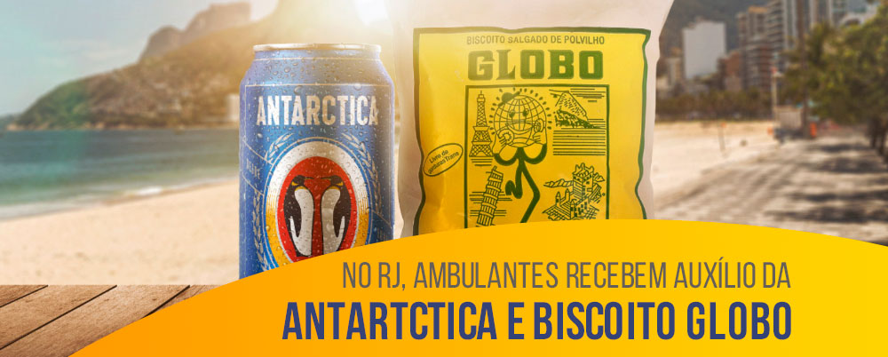 No RJ, ambulantes recebem auxílio da Antartctica e biscoito Globo