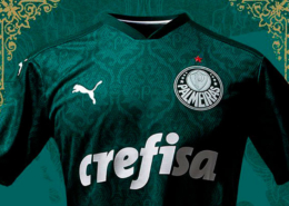 Abrigo de ônibus divulga nova camisa do Palmeiras