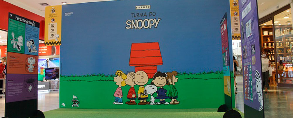 Experiência indoor com Snoopy leva diversão para crianças