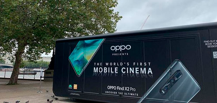 Empresa monta cinema mobile para lançar novo smartphone