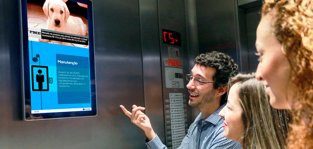 Mídia em elevador agrega informação e entretenimento às campanhas Mídia em elevador agrega informação e entretenimento às campanhas