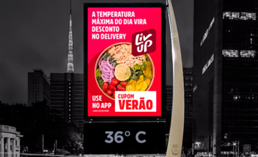 Temperatura de relógios de rua inspira promoção da Liv Up