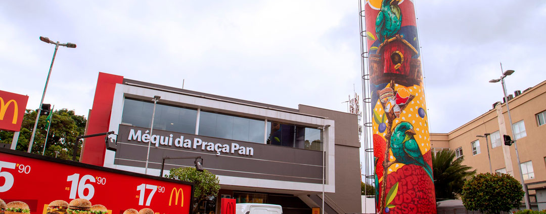 Nova fachada transforma McDonald’s em espaço de arte urbana