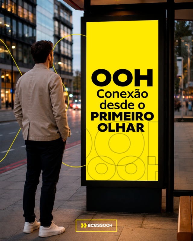 É quase impossível não notar os paineis luminosos e interativos no shopping ou aeroporto, outdoors durante aquela viagem pelas rodovias ou o mobiliário urbano que já compõe a paisagem das avenidas nas metrópoles brasileiras.
 
O OOH oferece uma atmosfera perfeita para conectar sua marca ao público-alvo, com penetração de 89% entre a população, segundo dados do Kantar Ibope Media. E a taxa de conversão alcança 68%!
 
Conte com a gente para levar sua campanha aos lugares certos.
 
#Acessooh #OOHDeVerdade #AHomeDoOutOfHome