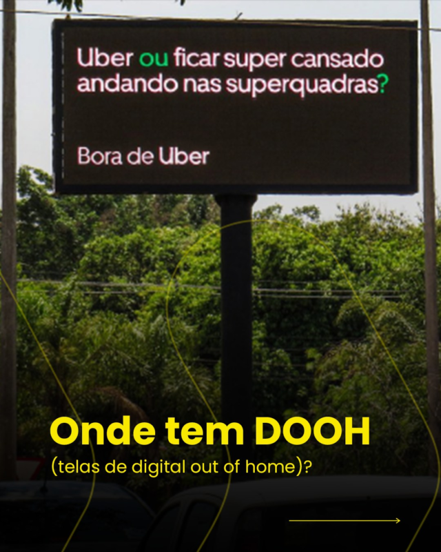 As telas DOOH acompanham a rotina e o trajeto das pessoas em diversas cidades! Deslize para conferir alguns locais comuns (e alguns, inusitados) que se tornaram pontos de conexão entre marcas e público-alvo. 
 
Conte com a gente para levar sua marcar aos melhores lugares e canais OOH.
 
#Acessooh #OOHDeVerdade #AHomeDoOutOfHome