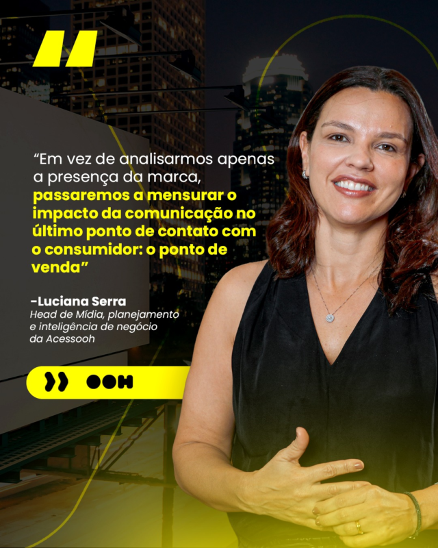 Essa visão é da nossa Head de Mídia, planejamento e inteligência de negócio, @luserra , em entrevista recente ao especial de Retail Media do Meio & Mensagem. 
 
A mensagem é clara: o mercado deu um basta no achismo. O objetivo agora não é apenas expor a marca, mas usar dados e inteligência artificial para correlacionar a exposição da campanha diretamente com os resultados de negócio. 
 
Esse é o futuro do retail media in store que estamos construindo na Acessooh. 
 
Para conferir o material completo e entender como estamos transformando o PDV em uma plataforma de alta performance, vale a leitura da matéria no @meioemensagem . 
 
 #Acessooh #AHomeDoRetailMedia #InStore #MarketingDeVarejo #Mensuracao #LucianaSerra