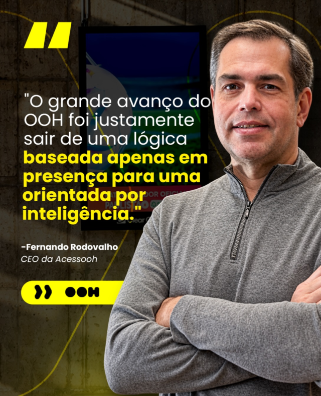 Seu outdoor na avenida atrai clientes ou só virou paisagem?
 
Anunciar na rua sem dados é queimar orçamento. O verdadeiro salto da mídia exterior aconteceu quando a inteligência entrou em cena. 
 
Ao cruzar geolocalização, comportamento e vendas no varejo, transformamos painéis urbanos em um canal direto de conversão. A Acessooh conecta a jornada do consumidor a resultados concretos no caixa. 
 
Pronto para transformar presença em performance? Fale com nosso time!
 
#Acessooh #OOH #MidiaExterior #InteligenciaDeDados #MarketingDePerformance